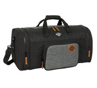 safta BLACKFIT8 OLD SCHOOL - Borsa sportiva per bambini, ideale per bambini di diverse età, comoda e versatile, qualità e resistenza, 55 x 27 x 26 cm, Nero/Grigio, M, Casual