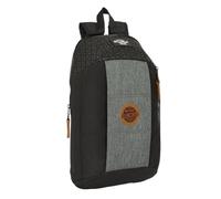 BLACKFIT8 OLD SCHOOL - Mini zaino per uso quotidiano, ideale per bambini di diverse età, comodo e versatile, qualità e resistenza, 22 x 10 x 39 cm, Nero/Grigio, M, Casual