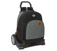 safta BLACKFIT8 Old School - Zaino per scuola, schienale ergonomico, con carrello Evolution, ideale per bambini di diverse età, comodo e versatile, qualità e resistenza, 32 x 15 x 42 cm, Nero /