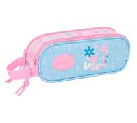 BLACKFIT8 SMILE - Astuccio per bambini, per bambini, ideale per bambini in età scolastica, comodo e versatile, qualità e resistenza, 21 x 6 x 8 cm, Blu chiaro/Rosa Chiaro, M, Casual