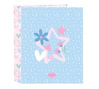 safta BLACKFIT8 SMILE - Cartella portadocumenti a 4 anelli, ideale per bambini di diverse età, comoda e versatile, qualità e resistenza, 27x6x33 cm