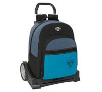 safta BLACKFIT8 CALIFORNIA - Zaino per scuola, schienale ergonomico, con carrello Evolution, ideale per bambini di diverse età, comodo e versatile, qualità e resistenza, 32 x 15 x 42 cm, Nero/blu,