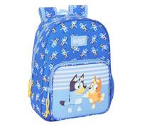 safta BLUEY LET'S PLAY - Zaino scuola per bambini, zaino per bambini, adattabile al carrello, ideale per bambini in età scolastica, comodo e versatile, qualità e resistenza, 26 x 11 x 34 cm, blu, M