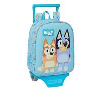 Safta BLUEY - Zaino asilo con carrello, ideale per bambini di diverse età, comodo e versatile, qualità e resistenza, 22 x 10 x 27 cm, colore celeste, azzurro, Estándar, Casual