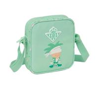 Safta - Borsa a tracolla per bambini Real Betis Balompié prescolare, borsa per la scuola con tracolla regolabile, chiusura con cerniera, formato compatto per il ritorno a scuola, colore verde menta
