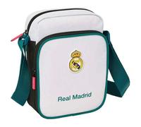 Real Madrid EQUIPAZIONE 26/27 - Tracolla con tasca esterna, valigetta portatodo, tracolla comoda e versatile, qualità e resistenza, 16 x 6 x 22 cm