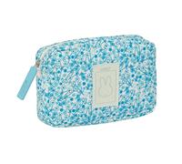 Safta MIFFY MUM GARDEN - Borsa piccola con materiale riciclato, idrorepellente, pratica e confortevole, resistente e versatile, 20 x 5,5 x 13 cm, colore turchese floreale, Turchese floreale, Estándar,