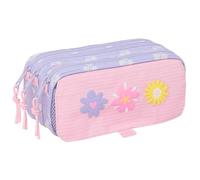 SAFTA BOUQUET - Triple Big Pencil Case, Children's Pencil Case, Ideal for School