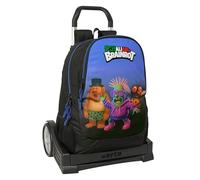 BRAINROT Zaino Scuola, Indietro Ergonomico, con Carrello Safta Evolution, Ideale per Bambini di diverse età, Comodo e Versatile, Qualità e Resistenza, 32 x 16 x 44 cm