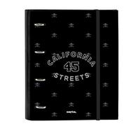 Safta California - 4 Ring Binder 35 cm with 100 A4 Sheets, Ideal for Children of