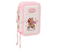 SAFTA Capibara - Astuccio scuola con 37 utili inclusi, astuccio per bambini, ideale per bambini dai 5 ai 14 anni, comodo e versatile, qualità e resistenza, 12,5 x 5,5 x 19,5 cm