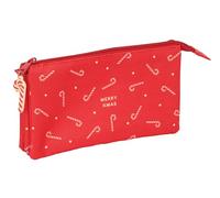 safta CARAMELOS MERRY XMAS - Astuccio per bambini, ideale per bambini in età scolare, comodo e versatile, qualità e resistenza, 22 x 3 x 12 cm