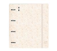 SAFTA - Carpeblock con 4 anelli da 35 mm, con ricambio, con 100 fogli A4, ideale per bambini di diverse età, confortevole e versatile, qualità e resistenza, 27 x 4 x 32 cm, rosa chiaro stampato, Rosa