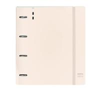 SAFTA - Carpeblock con 4 anelli da 35 mm, con ricambio, con 100 fogli A4, ideale per bambini di diverse età, comodo e versatile, qualità e resistenza, 27 x 4 x 32 cm, rosa chiaro