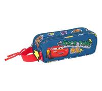 safta Cars Racing - Astuccio doppio per bambini, astuccio per bambini, ideale per bambini in età scolastica, comodo e versatile, qualità e resistenza, 21 x 6 x 8 cm, Blu navy, M, Casual