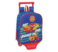 Cars - Zaino asilo con carrello Safta, ideale per bambini di diverse età, comodo e versatile, qualità e resistenza, 22 x 10 x 27 cm