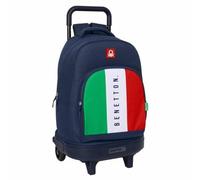 Zaino Scuola Benetton Flag Blu Marino 33 x 45 x 22 cm - Marca: Benetton - EAN: 8412688573981, multicolore, Taglia unica, Scuola
