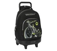 safta BATMAN GAME OVER - Zaino grande con ruote, compatto, rimovibile, ideale per bambini di diverse età, comodo e versatile, qualità e resistenza, 33 x 22 x 45 cm, Nero, M, Casual