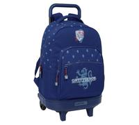 HARRY POTTER CAPTAIN - Zaino grande con ruote, compatto, rimovibile, ideale per bambini di diverse età, comodo e versatile, qualità e resistenza, 33 x 22 x 45 cm, Blu navy, M, Casual