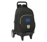 safta ECKO UNLTD. WORLDWIDE - Zaino grande con ruote, compatto evoluzione, rimovibile, ideale per bambini di diverse età, comodo e versatile, qualità e resistenza, 33 x 22 x 45 cm, Nero, M, Casual