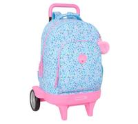 safta VMB PARAÍSO - Zaino grande con ruote, compatto, rimovibile, ideale per bambini di diverse età, comodo e versatile, qualità e resistenza, 33 x 22 x 45 cm, azzurro /, azzurro/rosa chiaro, m,