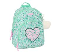 Safta Cuore - Mini zaino per uso quotidiano, ideale per bambini di diverse età, comodo e versatile, qualità e resistenza, 25 x 13 x 30 cm, Menta, M, Casual