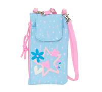 Safta Portamonete BLACKFIT8 SMILE per cellulare comodo e versatile 19x10 cm Blu chiaro/Rosa Chiaro