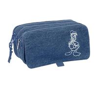 Safta Donald Denim - Astuccio Triplo Grande Per Bambini In Età Scolastica, Comodo E Versatile, Qualità E Resistenza, 21,5 X 8 X 10 Cm, Colore Denim