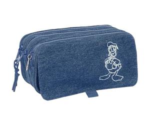 Safta Donald Denim - Astuccio Triplo Grande Per Bambini In Età Scolastica, Comodo E Versatile, Qualità E Resistenza, 21,5 X 8 X 10 Cm, Colore Denim