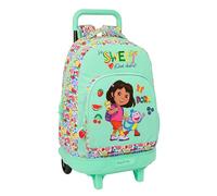 safta Dora - Zaino grande con ruote, compatto, rimovibile, ideale per bambini di diverse età, comodo e versatile, qualità e resistenza, 33 x 22 x 45 cm