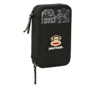Astuccio Doppio Paul Frank Join the fun Nero 12.5 x 19.5 x 4 cm (28 Pezzi)