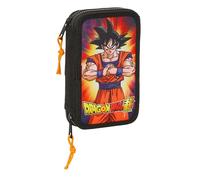 Safta Dragon Ball - Astuccio per scuola per bambini, con 28 oggetti inclusi, ideale per bambini dai 5 ai 14 anni, comodo e versatile, qualità e resistenza, 12,5 x 4 x 19,5 cm, colore: nero