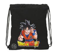 safta DRAGON BALL COMBAT - Zaino a sacco piatto, grande, ideale per bambini di diverse età, comodo e versatile, qualità e resistenza, 35 x 40 cm, Nero, M, Casual