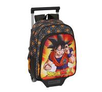 Safta DRAGON BALL - Zaino per bambini con carrello 705, ideale per bambini di diverse età, comodo e versatile, qualità e resistenza, 27 x 10 x 33 cm, colore nero, Nero, Estándar, Casual