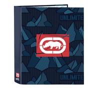 Safta ECKO UNLTD. Peaks - Raccoglitore a 4 anelli, ideale per bambini di diverse età, comodo e versatile, qualità e resistenza, 27 x 6 x 33 cm, colore blu navy