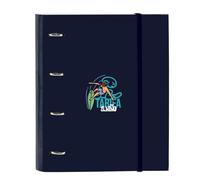 Safta EL BAMBINO KOOK - Raccoglitore 4 anelli da 35 cm con 100 fogli A4, ideale per bambini di diverse età, comodo e versatile, qualità e resistenza, 27 x 3,5 x 32 cm, Blu navy, M, Casual