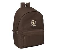 EL OCA BASICS CHOCOLATE - Zaino per laptop da 15,6" e USB, ideale per giovani di diverse età, tessuto riciclato, comodo e versatile, qualità e resistenza, 31 x 18 x 44 cm