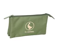EL OCA BASICS VERDE - Astuccio triplo, astuccio per bambini, ideale per bambini in età scolastica, comodo e versatile, qualità e resistenza, 22 x 3 x 12 cm