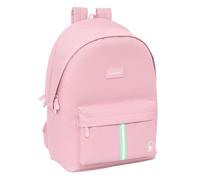 safta EL OCA BASICS - Zaino per laptop da 15,6" e USB, ideale per giovani di diverse età, tessuto riciclato, comodo e versatile, qualità e resistenza, 31 x 18 x 44 cm, Rosa, M, Casual