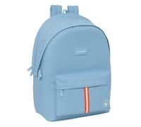 Safta EL OCA BASICS - Zaino per laptop da 15,6" e USB, ideale per giovani di diverse età, tessuto riciclato, comodo e versatile, qualità e resistenza, 31 x 18 x 44 cm, Blu indaco, M, Casual