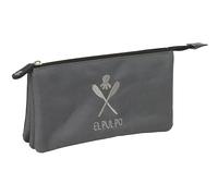 safta EL PULPO CARBON - Astuccio triplo, astuccio per bambini, ideale per bambini in età scolastica, comodo e versatile, qualità e resistenza, 22 x 3 x 12 cm