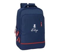 safta EL PULPO - Zaino per laptop da 15,6", con tasca per tablet e connettore USB, ideale per giovani di diverse età, comodo e versatile, qualità e resistenza, 29 x 15 x 44 cm, Blu navy, M, Casual