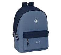 safta EL PULPO - Zaino per laptop da 15,6" e USB, ideale per giovani di diverse età, tessuto riciclato, comodo e versatile, qualità e resistenza, 31 x 18 x 44 cm, Blu/blu marino, M, Casual