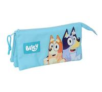 Safta Blue - Triple Pencil Case, Children's Pencil Case, Ideal for School Ages,