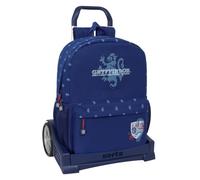 Safta HARRY POTTER CAPTAIN - Zaino, schienale ergonomico, con carrello Evolution, ideale per bambini di diverse età, comodo e versatile, qualità e resistenza, 32 x 14 x 43 cm, Blu navy, M, Casual