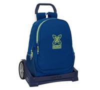 Safta MUNICH NORTH - Zaino per scuola, schienale ergonomico, con carrello Evolution, ideale per bambini di diverse età, comodo e versatile, qualità e resistenza, 32 x 16 x 44 cm, Blu navy, M, Casual