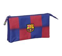 safta F.C. Barcellona 1ª attrezzatura 25/26 - Astuccio triplo, astuccio per bambini, ideale per bambini in età scolastica, comodo e versatile, qualità e resistenza, 22 x 3 x 12 cm, blu/granata, M