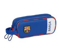 Safta F.C. Barcellona 2ª attrezzatura - Astuccio doppio per bambini, astuccio per bambini, ideale per bambini in età scolastica, comodo e versatile, qualità e resistenza, 21 x 6 x 8 cm, colore blu e