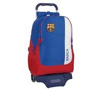 Safta F.C. Barcellona 2a attrezzatura - Zaino scuola con carrello, ideale per bambini di diverse età, comodo e versatile, qualità e resistenza, 33 x 15 x 43 cm, colore blu e bordeaux, blu/granata,