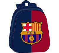 Safta F.C. Barcellona 3D - Zaino scolastico, con design 3D, adattabile al carrello, ideale per bambini di diverse età, comodo e versatile, qualità e resistenza, 27 x 10 x 33 cm, blu/granata, M, Casual